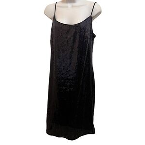 Bebe Navy Blue Sequined Dress Size 10